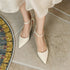 Elegant Pointed Medium Heels for Women - Fashionable Casual Pumps for Parties